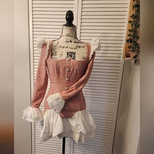 Asos Luxe boucle mini with poplin